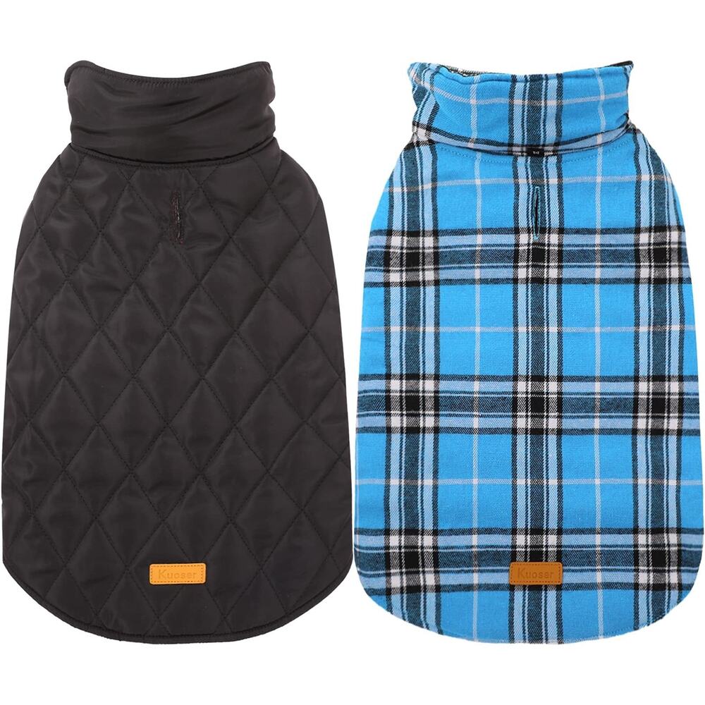 Kuoser Warm Dog Coat, Waterproof Dog Jacket for Extra Large Dogs, Adjustable XL